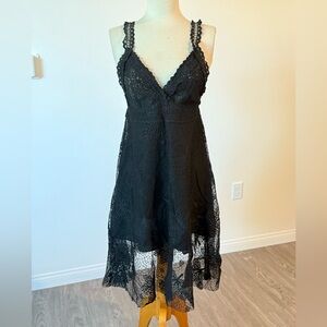 POL Black Lace Dress Size M